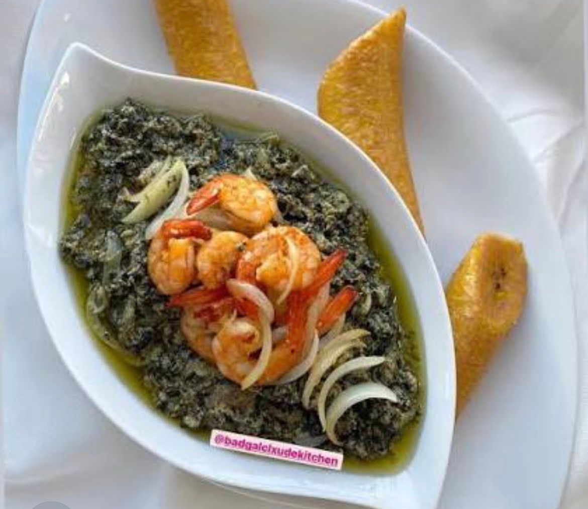 Ndolé crevettes